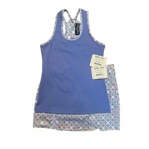 Turtles & Tees Girls Activewear Set Tennis Skort Racerback Top‎ Size L (10/12)